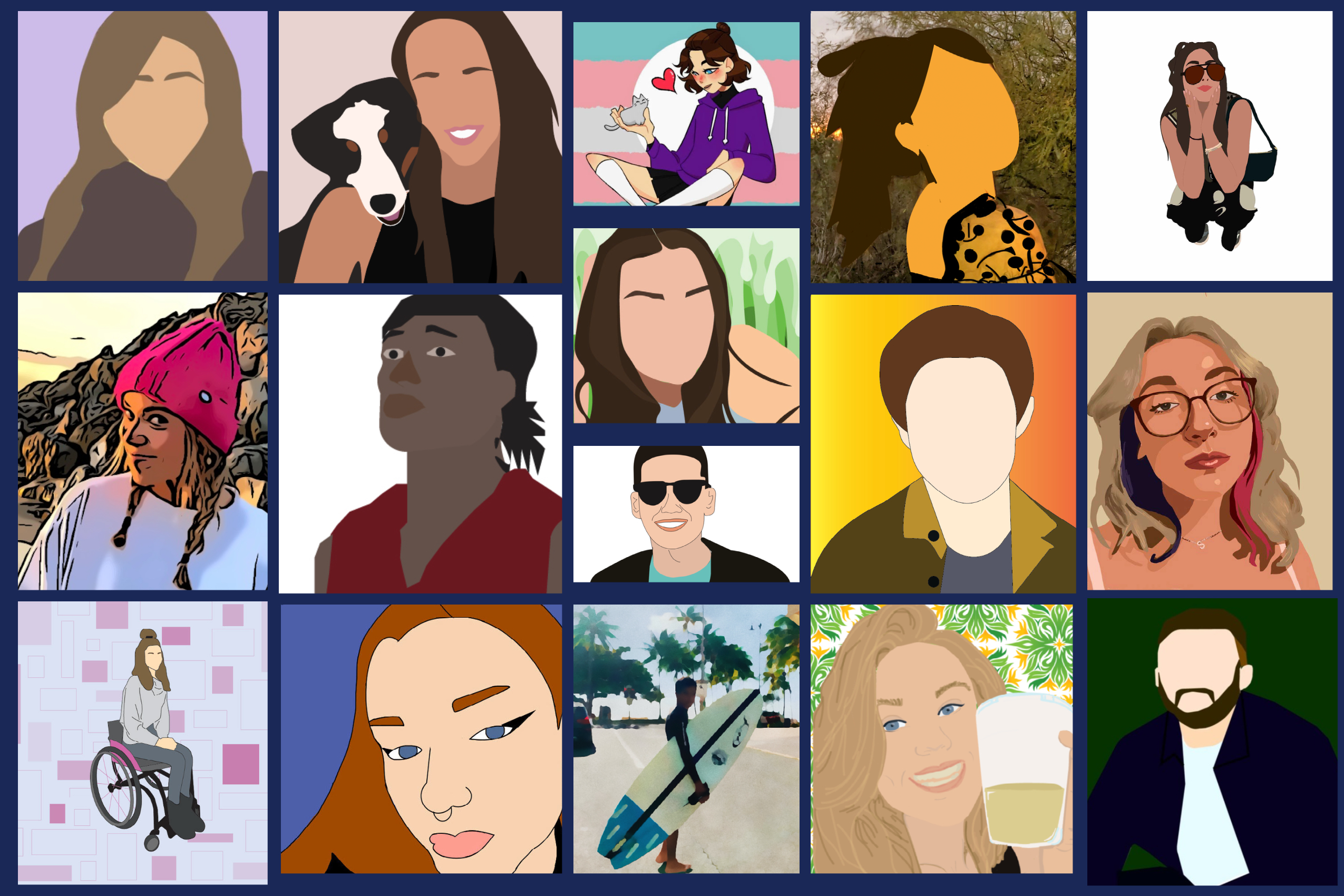 Graphic Profile Pictures Collage